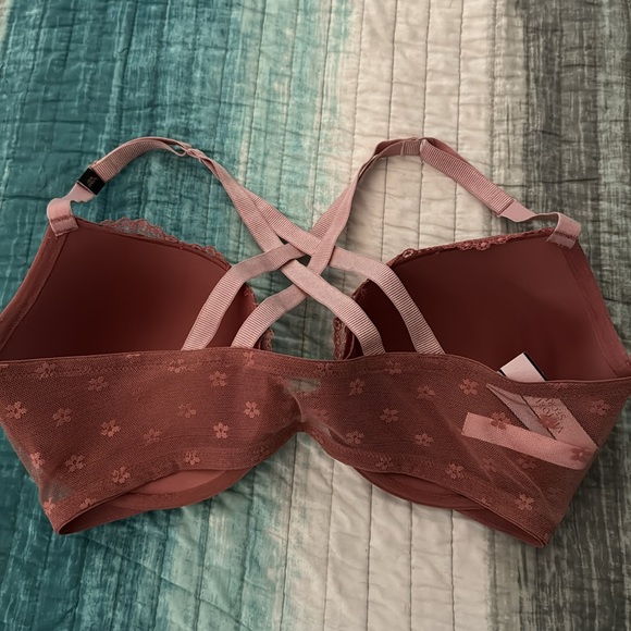 NWT cross strap front close lightly lined Demi bra 36DD - Picture 4 of 5